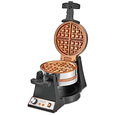 Máquina de waffles belga giratória
