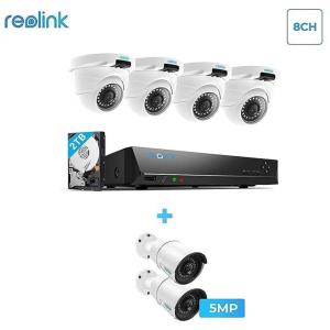 Reolink PoE Sistema de Câmeras de Segurança 4MP PoE IP 8 Canais 6 PCS