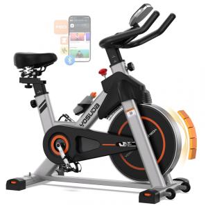 Bicicleta Ergométrica L com Monitor Digital e Assento Ajustável, YOSUDA L 001C, Prateado