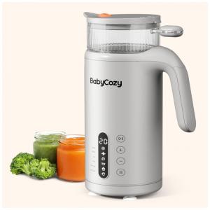 Processador de Alimentos para Bebês 5 em 1 com Tela Digital, 110V 300W, BabyCozy, Cinza