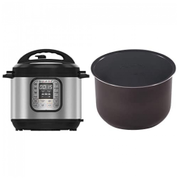 Panela de Pressão Elétrica 6 Litros 7 em 1 com Panela Interna Extra, 110V, Instant Pot Duo, Prata