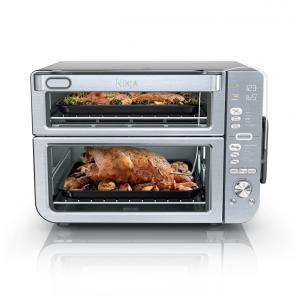 Forno Elétrico de Bancada 12 em 1 com Tecnologia DualZone e Air Fryer, Aço Inoxidável, 110V 1800W, Ninja DCT651, Prata
