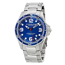 Relógio Masculino Stuhrling Regatta 593 Quartzo 45mm, Pra e Azul