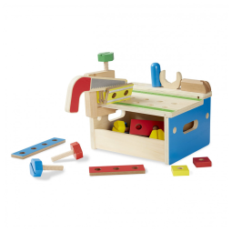 Kit de Ferramentas de Construção Infantil de Madeira com 32 Peças para Crianças Acima de 3 Anos, Melissa & Doug