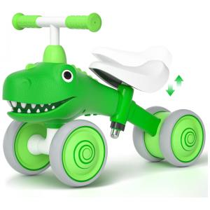 Bicicleta sem Pedal com 4 Rodas para Crianças de 10 a 36 Meses, Peradix, Verde