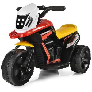 Moto Elétrica Infantil HONEY JOY a Bateria 6V com Sons e Luzes, Idade Rec 3 a 8 anos, Vermelha