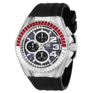 Relgio masculino TechnoMarine Cruise Glitz com mostrador em madreprola - 45 mm. Preto ZG-TM-121026