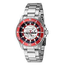 Relógio Feminino NHL Washington Capitals, Invicta ZG 42226, Prata e Vermelho