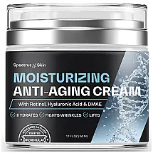 Creme Facial Anti Envelhecimento 50 ml Para Homens Com Ácido Hialurônico e Retinol para Todas as Idades e Peles, SPECTRUS SKIN, Branco