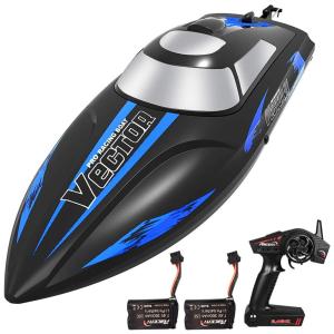 YEZI Lancha de Controle Remoto p, Adultos Off Road Até 15 KM, H, Recarregável, Azul