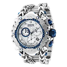 Relógio Masculino Reserve Gladiator, Invicta 36626, Prata e Azul