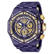 Relógio Masculino Reserve Carbon Hawk, Invicta 38926, Roxo e Dourado