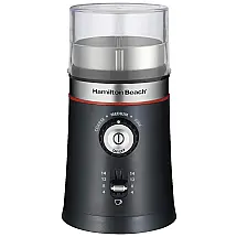Moedor de Café Elétrico Para Até 14 Xícaras Lâminas de Aço Inoxidável Cor, HAMILTON BEACH 80393, Preto
