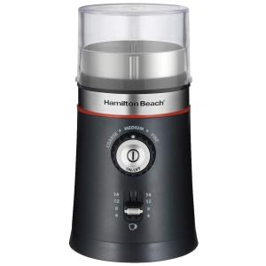 Moedor de Café Elétrico Para Até 14 Xícaras Lâminas de Aço Inoxidável Cor, HAMILTON BEACH 80393, Preto