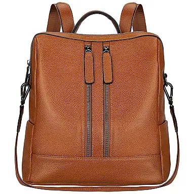 Mochila Feminina de Couro Marrom