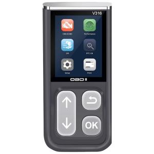 Scanner Automotivo com Diagnóstico OBD2 Profissional, Bluetooth, 12V, AMTIFO, Cinza