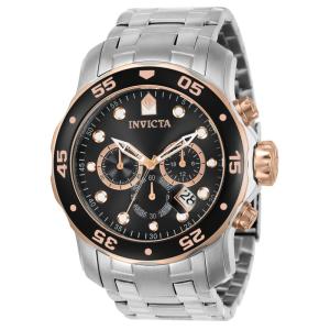 Relógio Masculino Pro Diver SCUBA, Invicta 80036, Prata e Preto