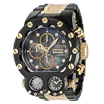 Relgio masculino de calibre Sellita SW500 de reserva sua com mostrador em madreprola - 52 mm. Preto. Ouro 43036