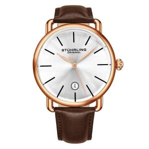 Relógio Masculino Stuhrling Agente 3913 Quartzo 42mm, Ouro Rosa