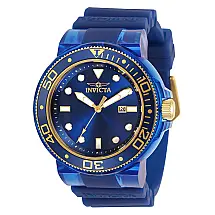 Relgio masculino profissional 51,5 mm. Azul. Transparente 32336