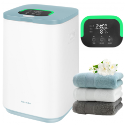 Aquecedor de Toalhas para Banheiro, Balde de 26L com Display LED, 3 Modos de Aquecimento, Timer de até 24h, Bloqueio Infantil