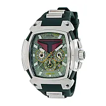 Relógio Masculino Star Wars Boba Fett, Invicta 37436, Verde e Prata