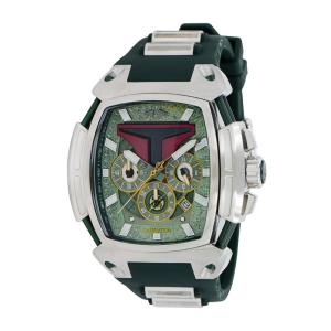 Relógio Masculino Star Wars Boba Fett, Invicta 37436, Verde e Prata