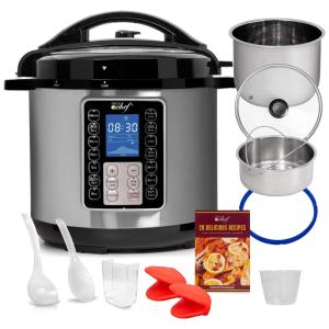 Deco Chef Panela de Pressão Elétrica de 7.5L, Multifuncional, 1200W, 110V, Prata