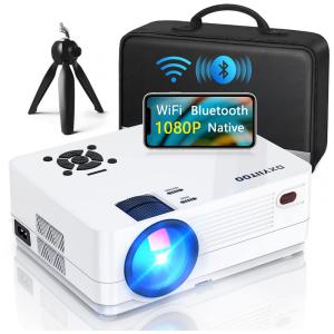 Projetor Nativo 1080P com WiFi e Bluetooth Bivolt, Cinema em Full HD para Filmes ao Ar Livre, Projetor de 300" para Home Theater 4K