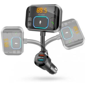 Adaptador Transmissor Veicular Bluetooth FMVC2 Veicular com USB, REXING, Preto