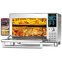 Forno Elétrico de Bancada 30L com 12 Funções e Painel de Controle Digital, 110v, NUWAVE Bravo 20811, Prateado