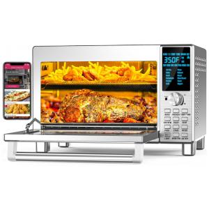 Forno Elétrico de Bancada 30L com 12 Funções e Painel de Controle Digital, 110v, NUWAVE Bravo 20811, Prateado