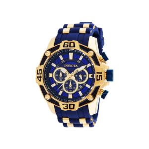 Relgio masculino profissional 52 mm. Ouro. Azul 33836
