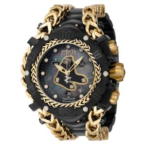 Relgio masculino reserva MLB Boston Red Sox Swiss Ronda Z60 calibre com mostrador madreprola - 58,3 mm. Ouro. Preto