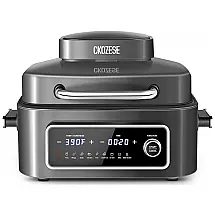 Fritadeira Elétrica AirFryer e Grill 9 em 1 CKOZESE 7 Litros de Capacidade, Aço Inoxidável 110V 1660W, Preto