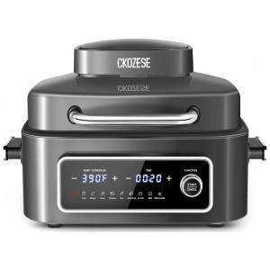 Fritadeira Elétrica AirFryer e Grill 9 em 1 CKOZESE 7 Litros de Capacidade, Aço Inoxidável 110V 1660W, Preto