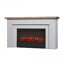 Lareira Elétrica Real Flame 171x95cm 1500W Mantel Chamas LED Controle 110V