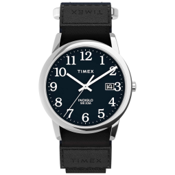 Relógio Masculino Analógico Easy Reader com Pulseira de Couro Ajustável, TIMEX TW2U850009J, Preto