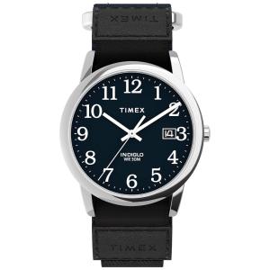 Relógio Masculino Analógico Easy Reader com Pulseira de Couro Ajustável, TIMEX TW2U850009J, Preto