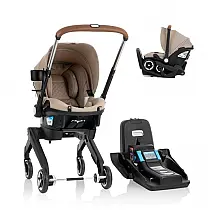 Cadeirinha Evenflo Shyft DualRide Topázio Sistema de Viagem 2-em-1 com Rodas Integradas 1,4 a 13,6 kg