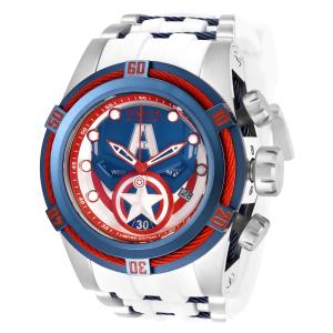 Marvel Capito Amrica Swiss Ronda Z60 Calibre Relgio Masculino - 53mm. Ao. Branco. Azul escuro 27046
