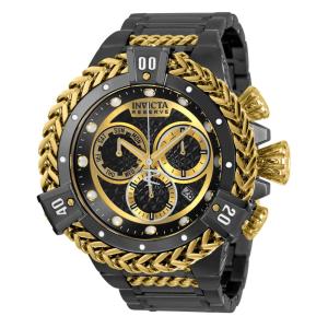 Relgio masculino reserva Herc Swiss Ronda Z60 calibre - 53 mm. Ouro. Preto 30546