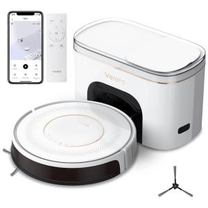 Aspirador de Pó Robô com Conexão via APP WI FI, Auto Esvaziamento e Sucção Forte 2700PA, 110V, Verefa, Branco