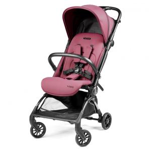 Carrinho de Bebê Peg Perego Volo Malva (Dusty Rose), Ultra Leve 5,4 kg, Dobrável Compacto, Assento Reclinável, Capota UPF 50+