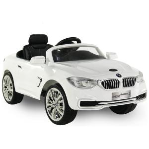 BMW Carro, Carrinho Elétrico 1 Assento 12V, com Luzes de LED e Controle Remoto, FIRST DRIVE, Branco
