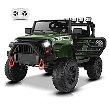 Carrinho Elétrico Infantil Hikole 12V, Veículo para Crianças com Controle Remoto, Bluetooth, Luzes LED e Cinto de Segurança
