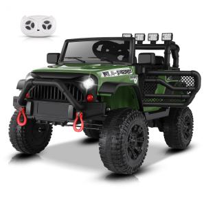 Carrinho Elétrico Infantil Hikole 12V, Veículo para Crianças com Controle Remoto, Bluetooth, Luzes LED e Cinto de Segurança