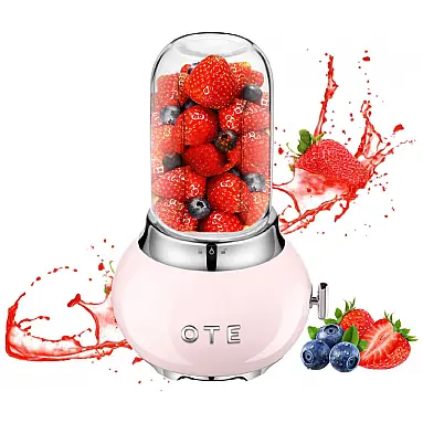 Mini Liquidificador Retrô OTE Rosa