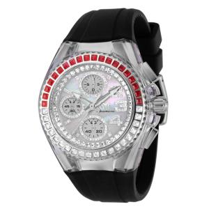 Relgio feminino TechnoMarine Cruise Glitz com mostrador em madreprola - 40 mm. Preto ZG-TM-121056