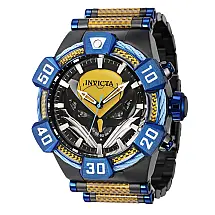 Relgio masculino Marvel X-men Wolverine - 52 mm. Metal de bronze. Azul. Amarelo 41156